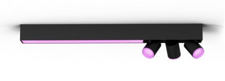 Bodové svítidlo Philips Hue Centris White and Color Ambiance 3 Spot černé