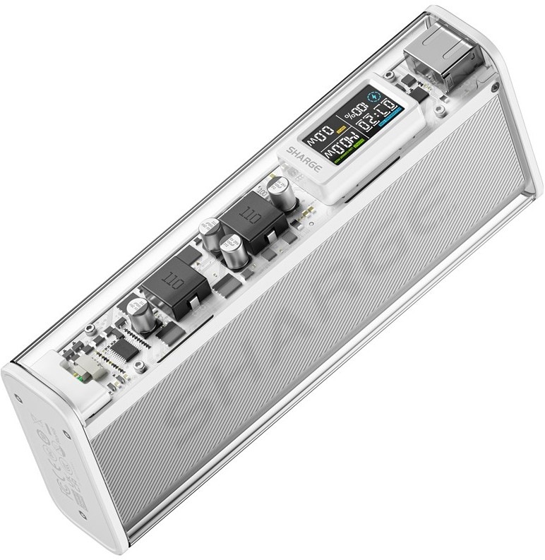 Powerbanka Sharge Shargeek 140W 20000 mAh - stříbrná