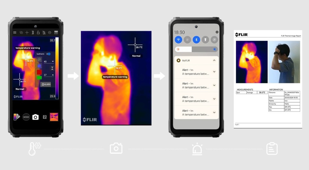 Mobilní telefon Aligator Blackview BL9000 PRO 5G 12 GB / 512 GB černý Termokamera telefonu Aligator Blackview BL9000 PRO 5G