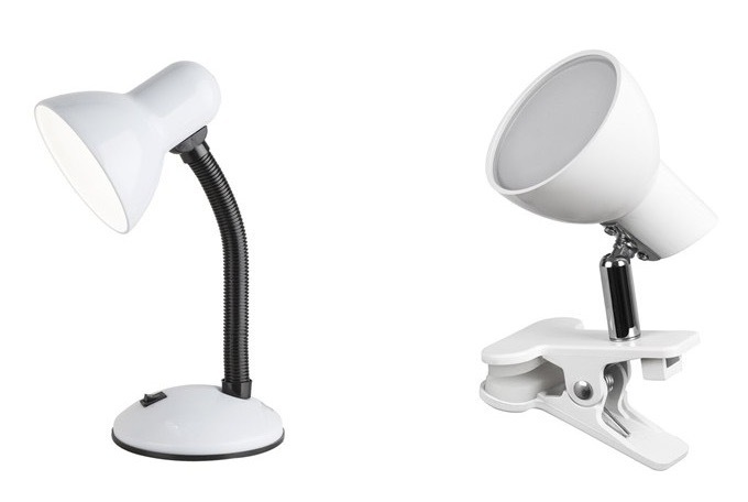 Set stolních lampiček Rabalux s příkonem 40 a 5 W, bílá barva