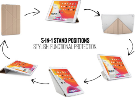 Pouzdro na tablet Pipetto Origami na Apple iPad 10,2" (2019/2020) zlaté Pipetto Origami pro Apple iPad 10,2" (2019), zlatá