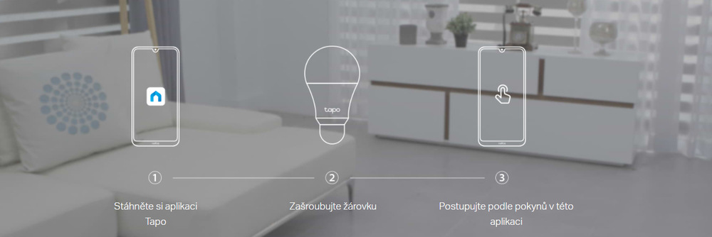 Chytrá žárovka TP-Link Tapo L510E Smart, 8,7 W, E27, teplá bílá Chytrá žárovka TP-Link Tapo L510E Smart, 8,7 W, E27, teplá bílá