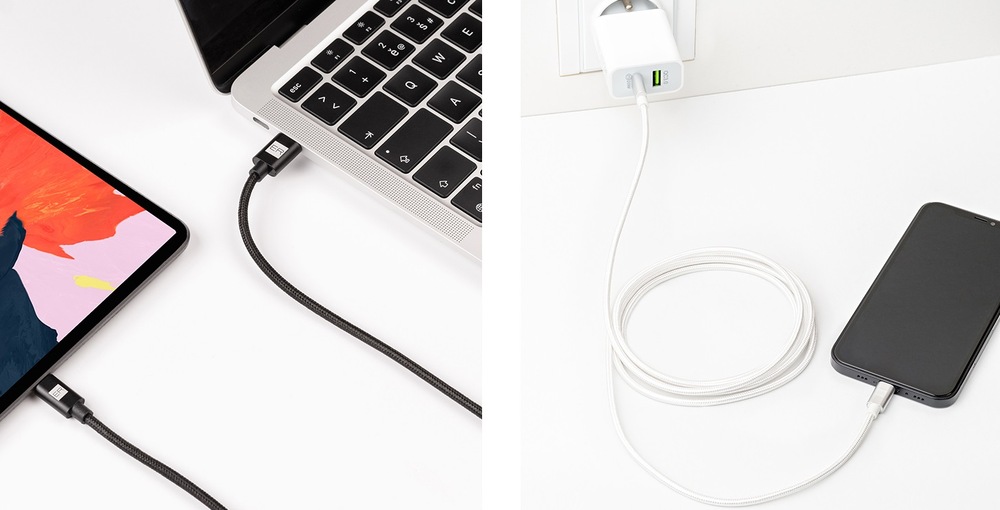 Kabel ERPOWER USB-C/Lightning, 1,2m bílý ER Power