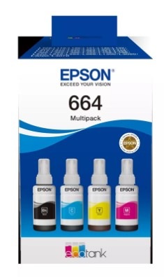 Inkoustová náplň Epson 664 EcoTank 4-colour multipack (280 ml)