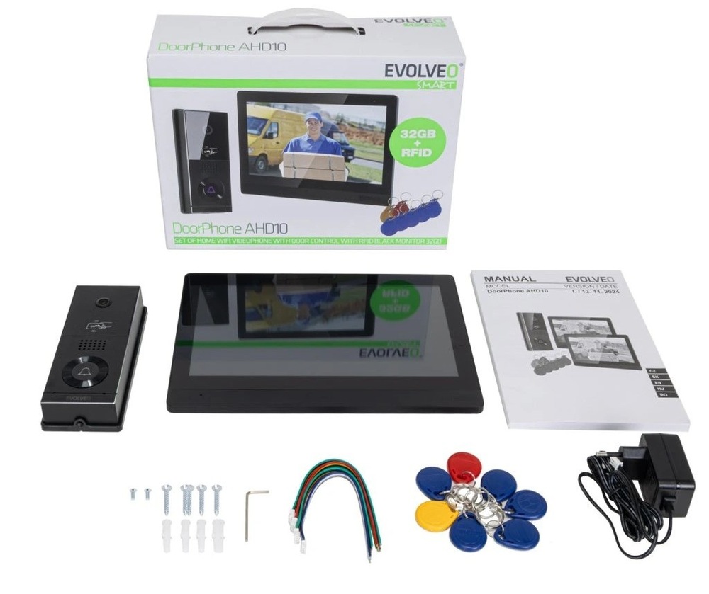Dveřní videotelefon Evolveo DoorPhone AHD10 - černý