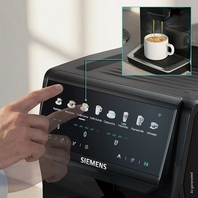 Nastavení kávy na displeji kavovaru siemens TP553E19
