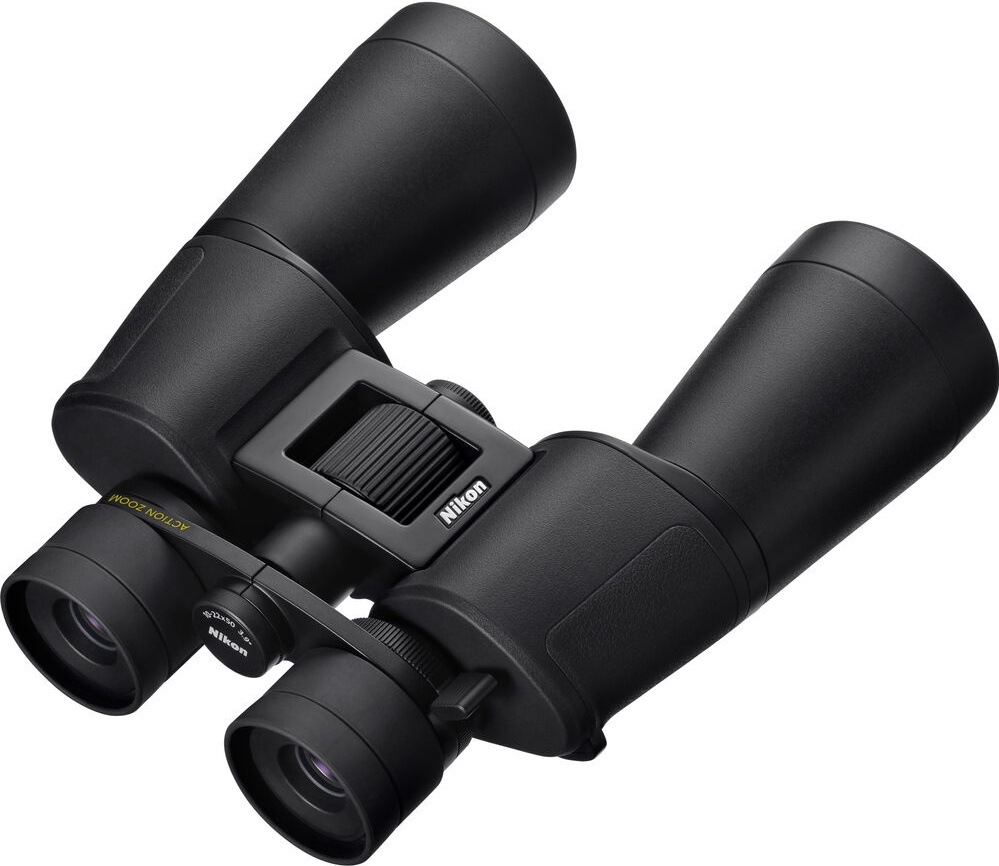 Dalekohled Nikon Action Zoom 10-22×50 černý Šikmý pohled na dalekohled Nikon Action Zoom 10–22×50 s velkými objektivy