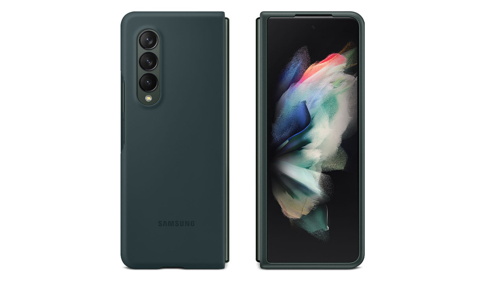 Kryt na mobil Samsung Silicone Cover Galaxy Z Fold3 zelený