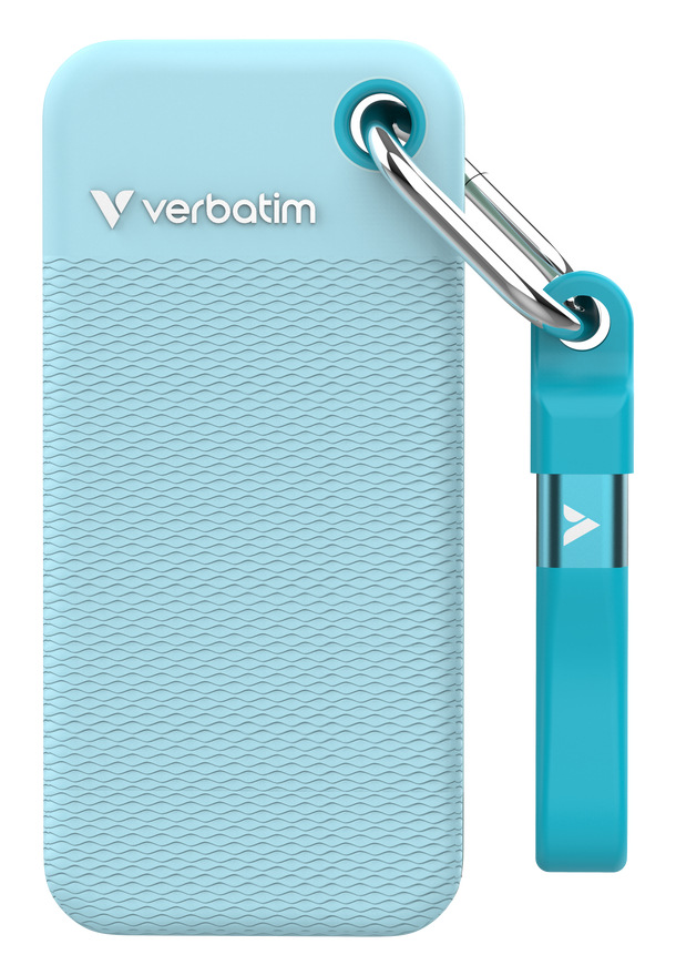SSD externí Verbatim Pocket 2TB - Summer Edition USB-C 3.2 Gen 2  + 2x obal modrý