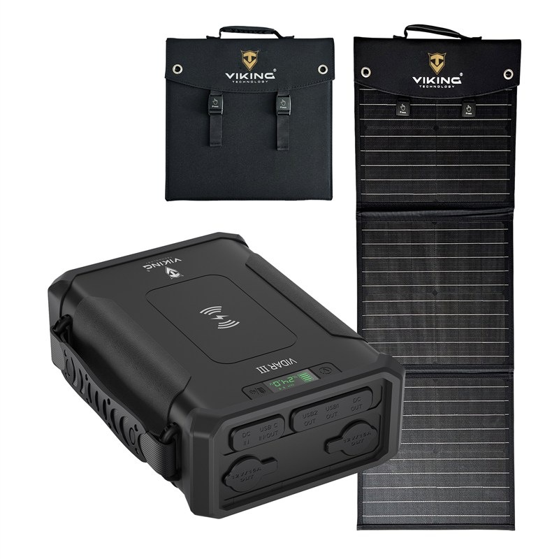 Powerbanka Viking Set VIDAR III a solární panel Viking L60 PD - černá