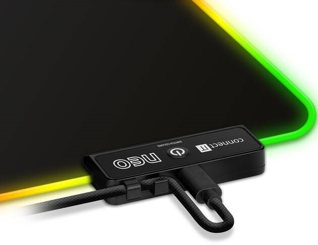 Podložka pod myš Connect IT NEO RGB, vel. S 32 x 24,5 cm černá Podložka pod myš Connect IT NEO RGB, vel. S 32 x 24,5 cm černá