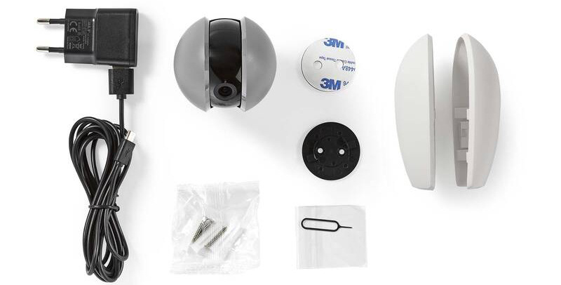 IP kamera Nedis SmartLife Wi-Fi, Full HD 1080p šedá/bílá