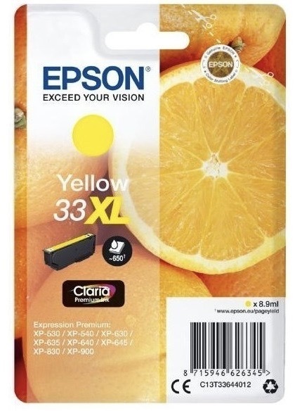 Inkoustová náplň Epson 33XL, 650 stran žlutá