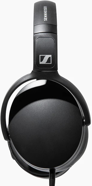 Sluchátka Sennheiser HD400U černá Pohled ze strany na lehká a příjemná sluchátka Sennheiser HD400U