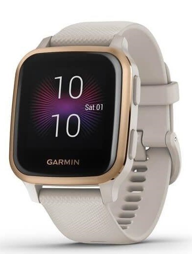 GPS hodinky Garmin Venu Sq Music - ZÁNOVNÍ - 12 měsíců záruka - RoseGold/Sand Band