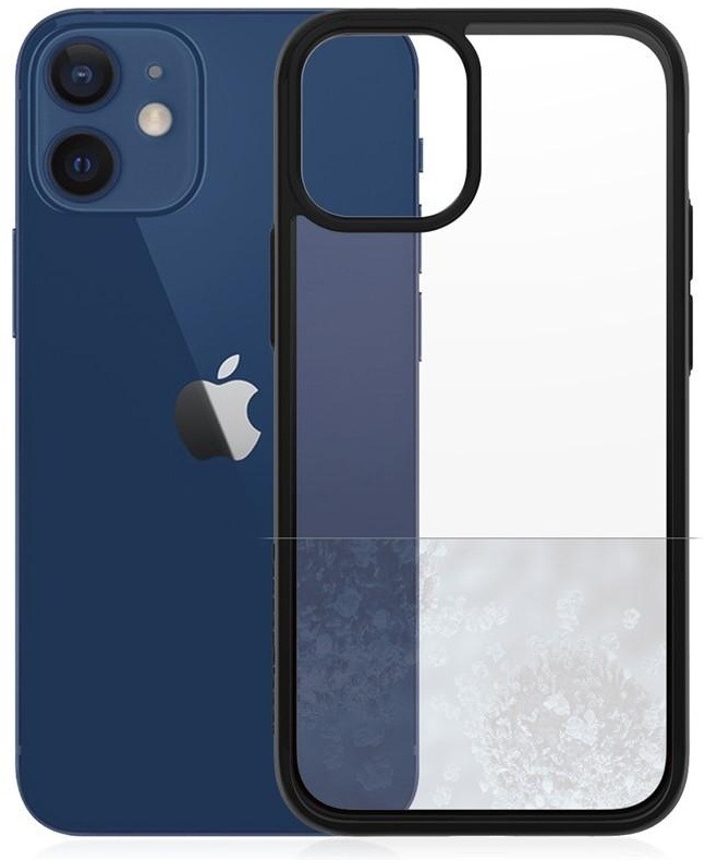 Kryt na mobil PanzerGlass ClearCase Antibacterial na Apple iPhone 12 mini černý/průhledný