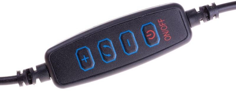 Světlo FIXED LEDRing, kruhové LED svítidlo se stativem, 1/4" závit černé Světlo FIXED LEDRing, kruhové LED svítidlo se stativem, 1/4" závit černé