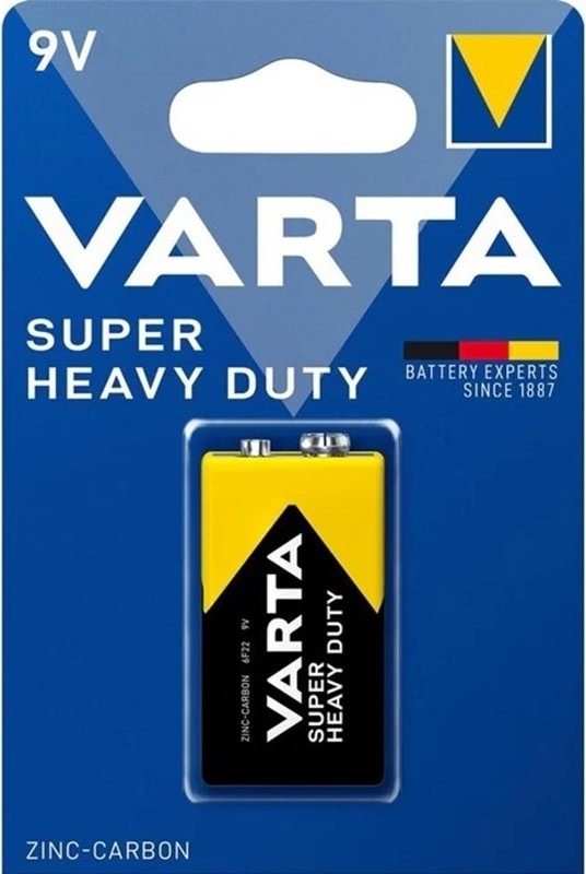 Baterie zinkouhlíková Varta Super Heavy Duty 9V, 1ks