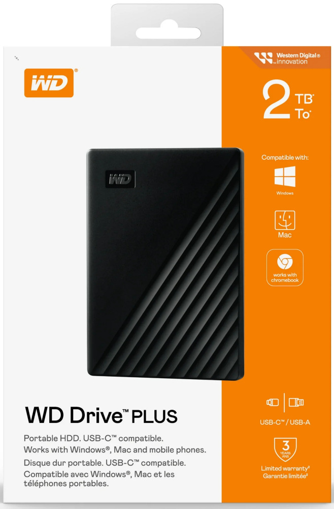 Balení s externím diskem Western Digital Drive Plus