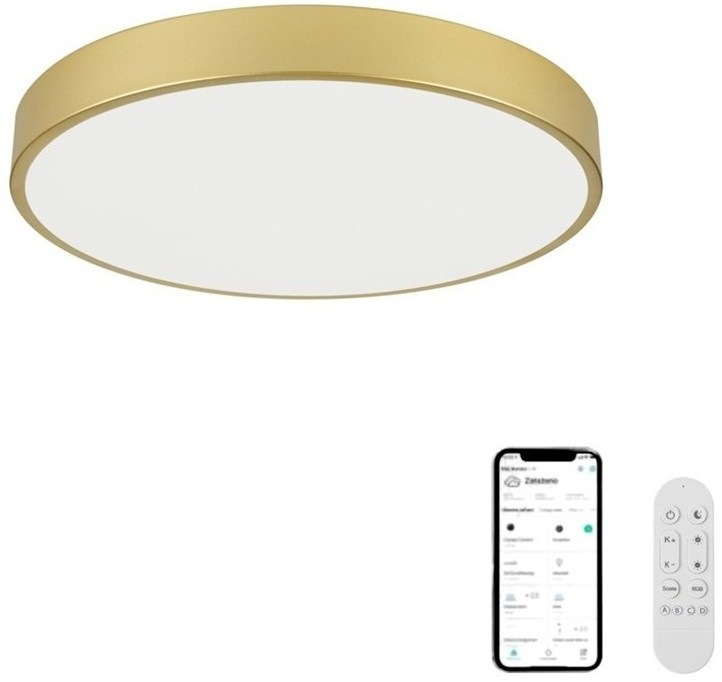 LED stropní svítidlo IMMAX NEO LITE SEMPLICI s výkonem 60 W ve zlaté barvě