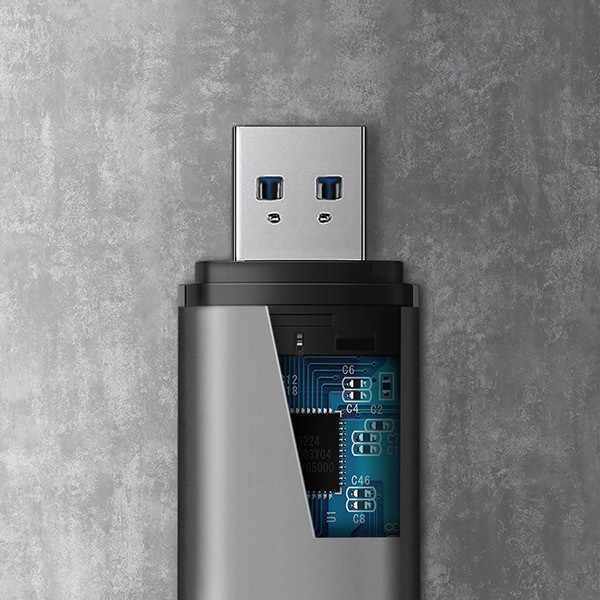 Čtečka paměťových karet Axagon Card Reader USB3.2 Gen 1 Type-C + Type-A, SD/microSD, UHS-I stříbrná Axagon CRE-SAC přináší rychlost USB 3.2 Gen 1