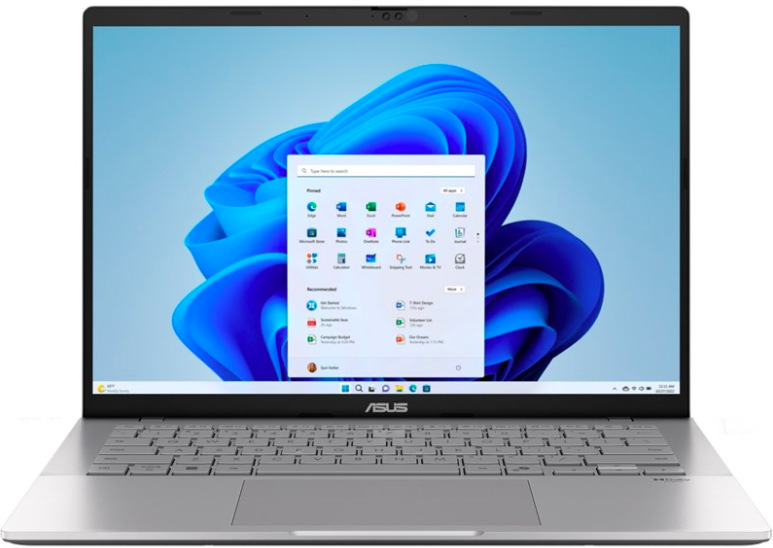 Multimediální notebook ASUS Vivobook S14 M3407GA-OLED013W ve stříbrném provedení