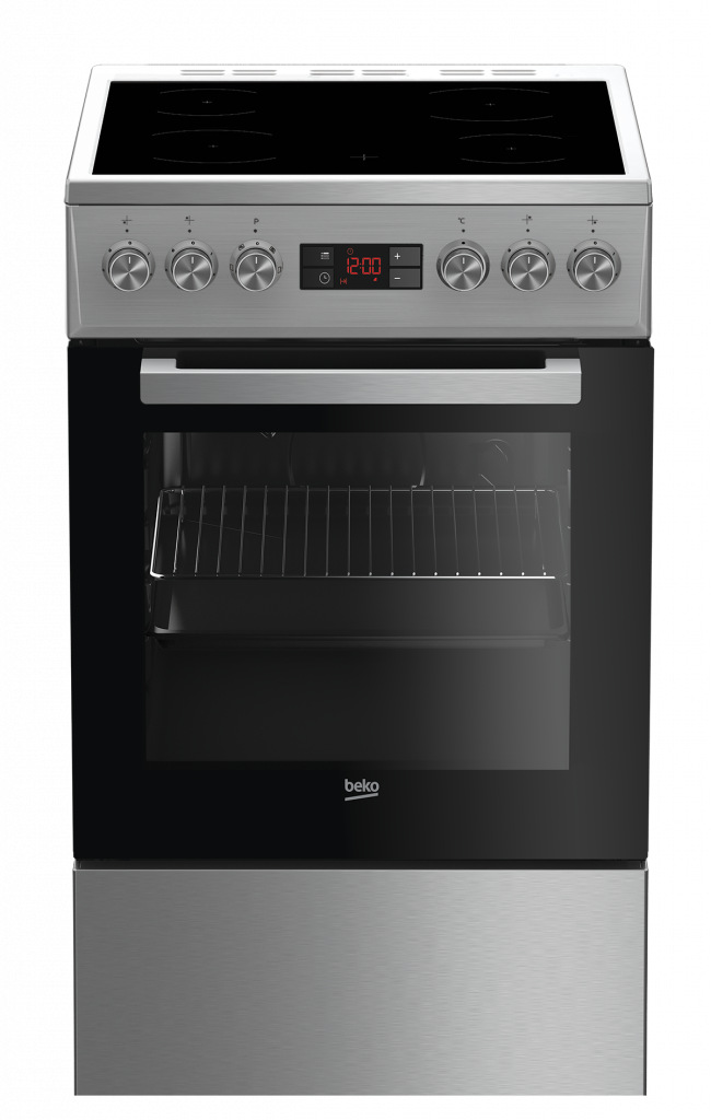 Sklokeramický sporák Beko FSM 57300 GX nerez