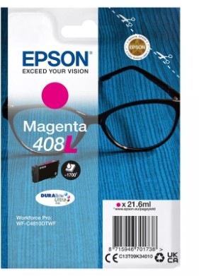 Inkoustová náplň Epson 408L DURABrite Ultra, 1700 stran purpurová