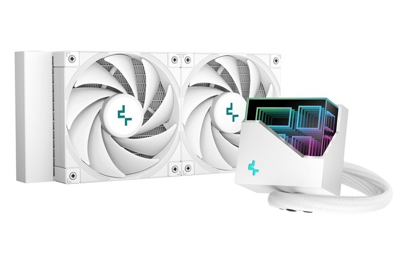 Chladič DeepCool LT520, bílá barva.