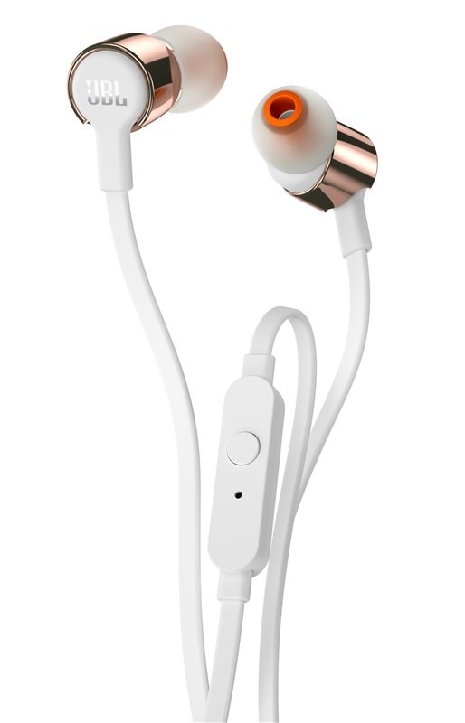 Sluchátka JBL T210 - růžová/zlatá
