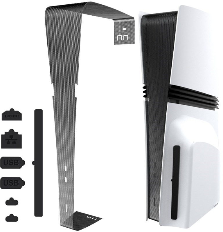 Kryt iPega P5R001 protiprachový kryt a záslepky pro PS5 Pro - černý