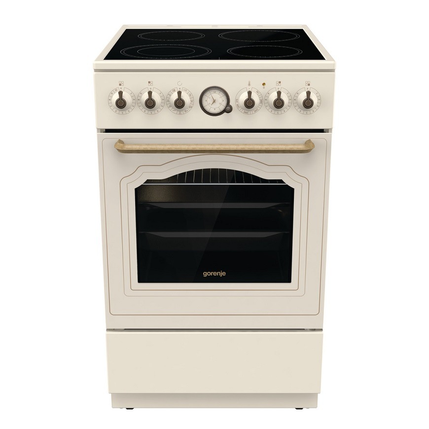 Retro sporák Gorenje GECS5B70CLI, krémová