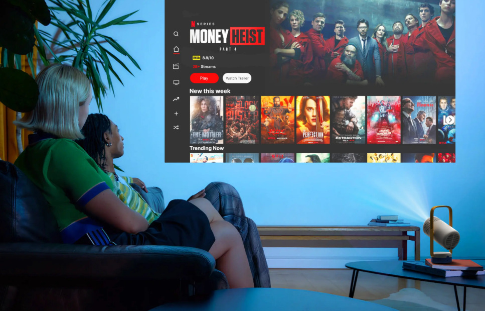 Xgimi Vibe One Pro nabízí bohatý výběr filmů, seriálů i aplikací díky systému Google TV