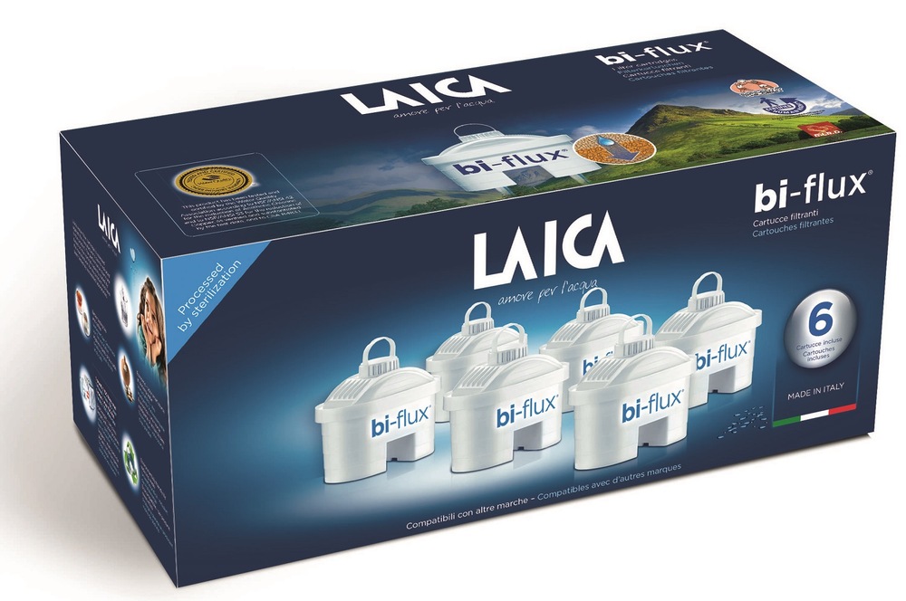 Filtr na vodu Laica Bi-flux univerzální F6M, 6 ks bílý