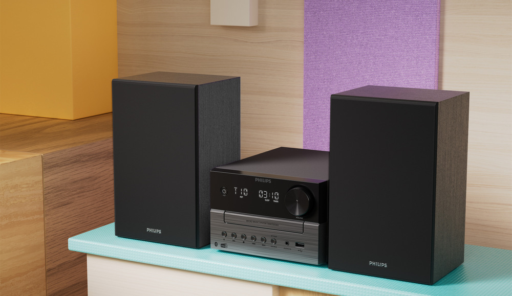 Mikrosystém Philips TAM3505M2 černý/šedý