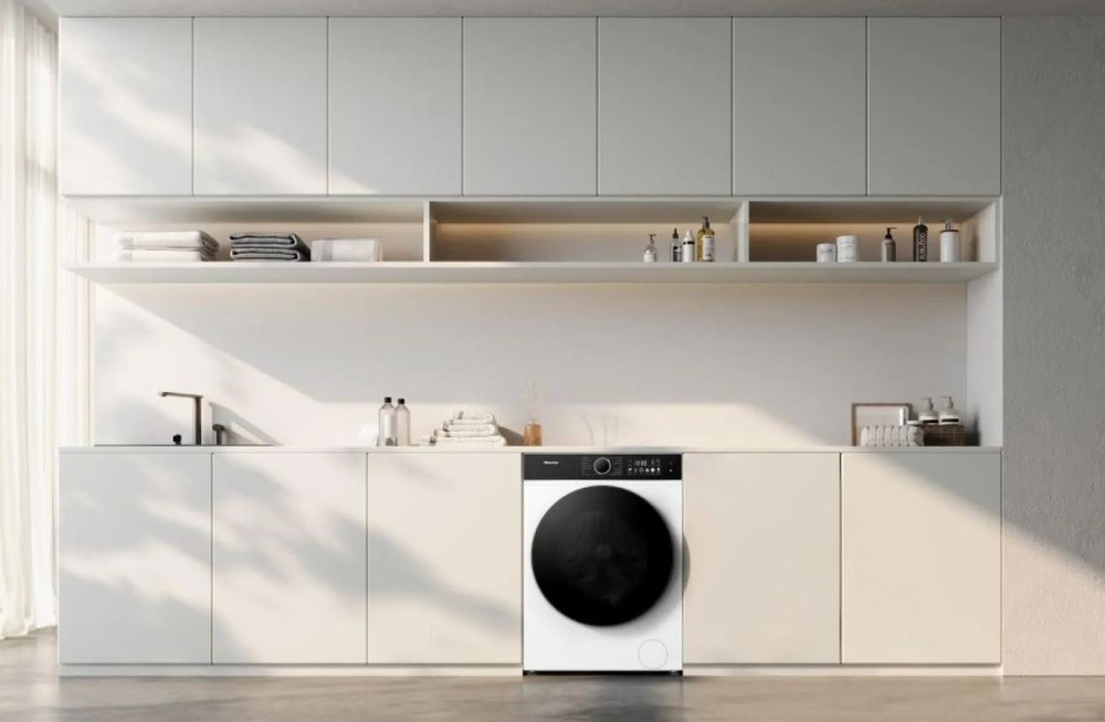 Sušička prádla Hisense DH3I802BWCD v interiéru