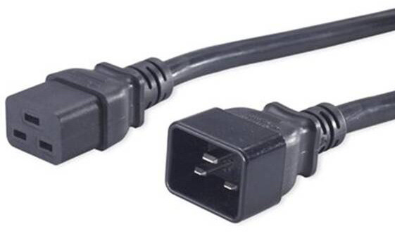 Kabel PremiumCord síťový prodlužovací, IEC320 C14 - C15, 2m