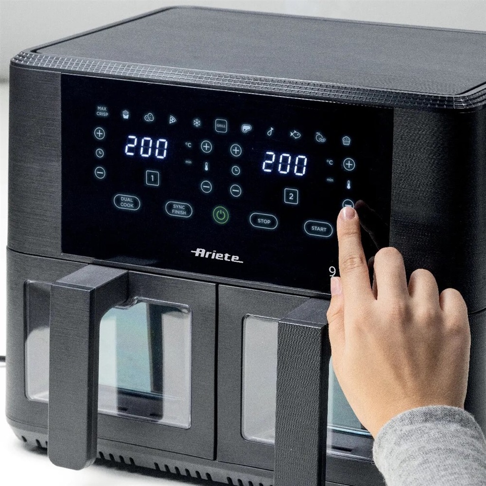 Fritéza horkovzdušná Ariete Air Fryer 4631 Double, 9 l černá