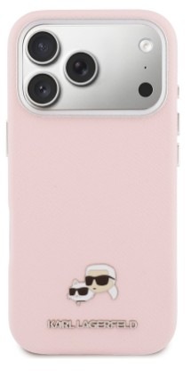 Kryt na mobil Karl Lagerfeld PU Karl and Choupette Heads Pins MagSafe na Apple iPhone 17 Pro růžový Kryt na mobil Karl Lagerfeld PU Karl and Choupette Heads Pins MagSafe na Apple iPhone 17 Pro - růžový