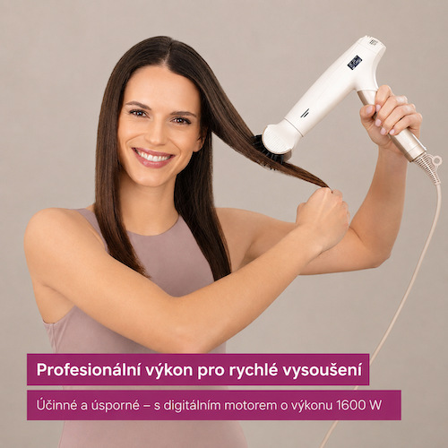 Fén Beurer Iconic Pro HC150 zlatý/béžový Fén nabízí výkon 1 600 W