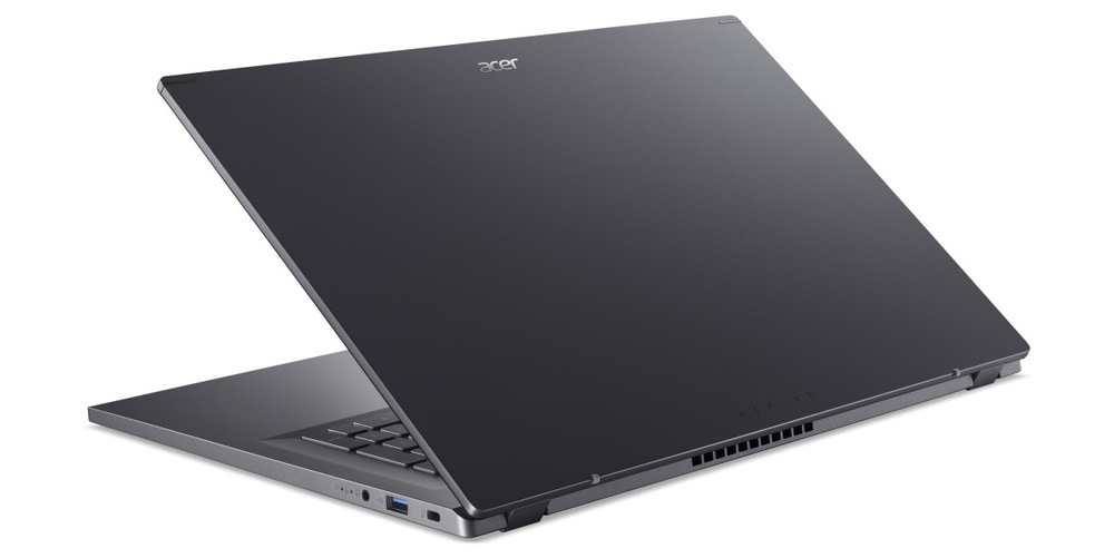 Pootevřený notebook Acer Aspire 17 zezadu