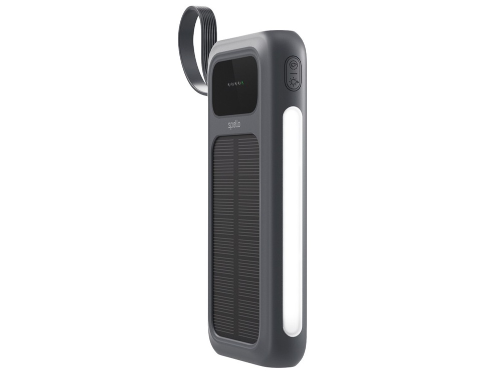 Powerbanka Spello by Epico ForcePack 5in1 10000mAh solární, s integorvanými kabely SP15 šedá Powerbanka Spello