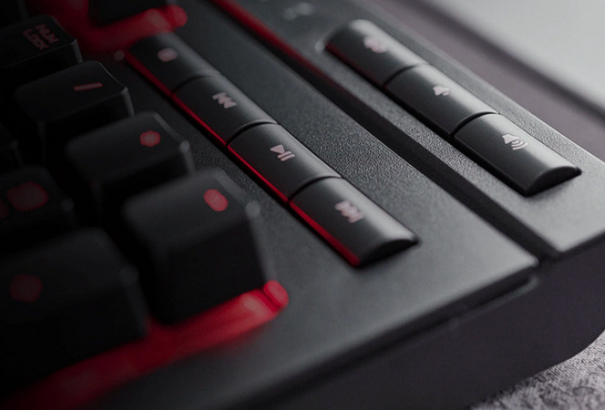 Klávesnice Corsair K68 Red LED Cherry MX Red černá