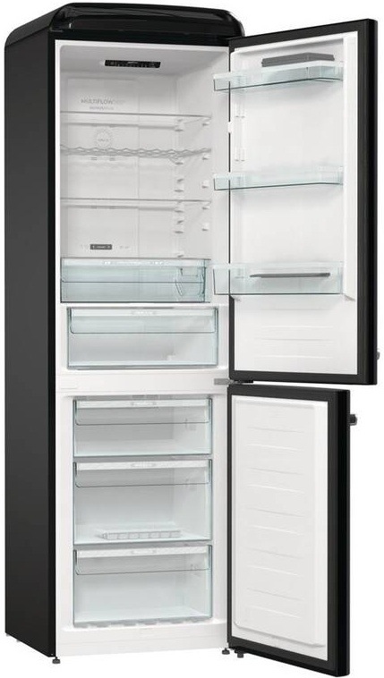 Chladnička s mrazničkou Gorenje Retro ONRK619DBK černá