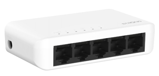Switch Strong SW5000P 5-Port Gigabit bílý/plast