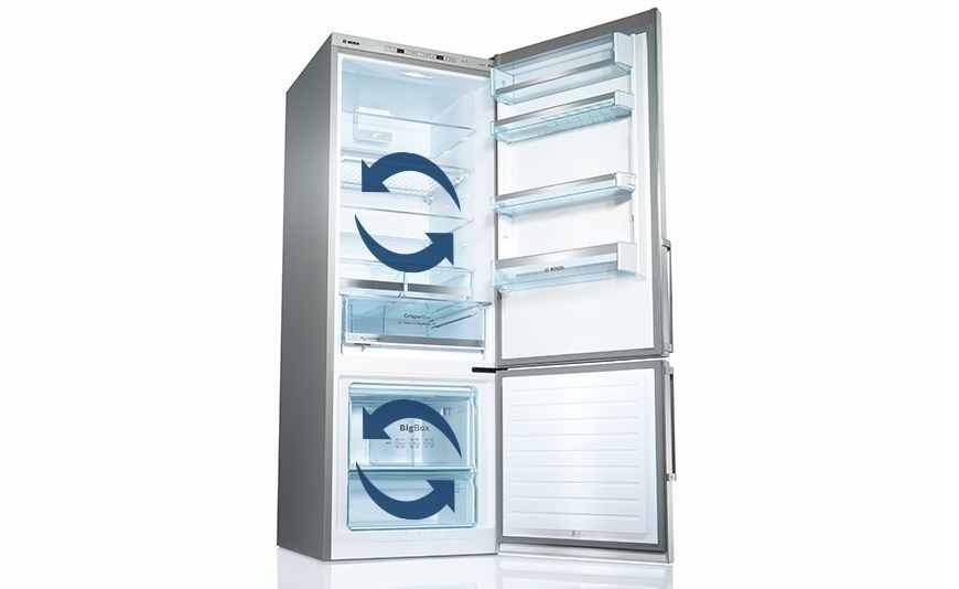 Chladnička s mrazničkou Bosch Serie 4 KGN362WCF bílá BOSKGN39OCAF_dva_okruhy
