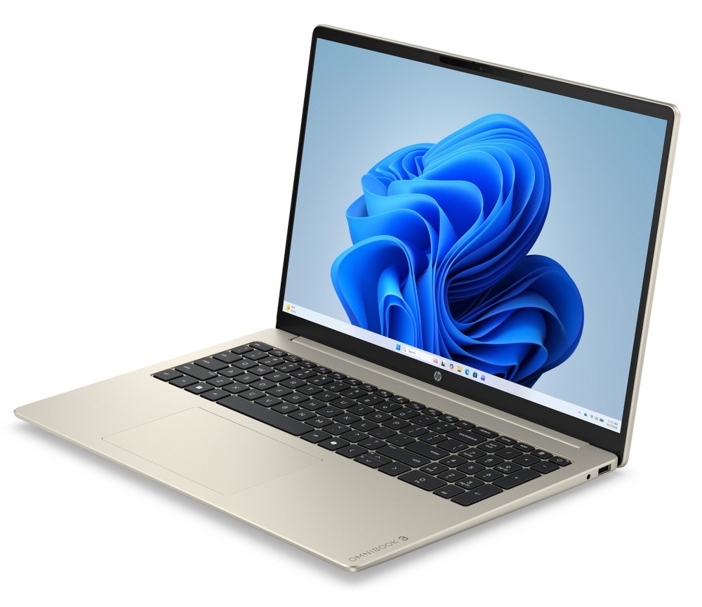 Notebook HP OmniBook 3 PC 16-bu0000ncx + Game Pass předplatné na 2 měsíce zlatý Notebook od HP je vybaven 6jádrovým procesorem Intel Core 3, který poskytuje dostatečný výkon pro plynulý chod aplikací.