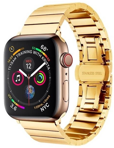 Řemínek COTECi na Apple Watch 42/44/45/49 mm, ocelový zlatý