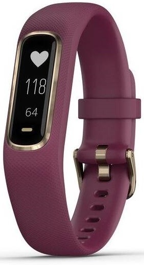 Fitness náramek Garmin vivoSmart4 Optic Merlot/Rose Gold (velikost S/M)
