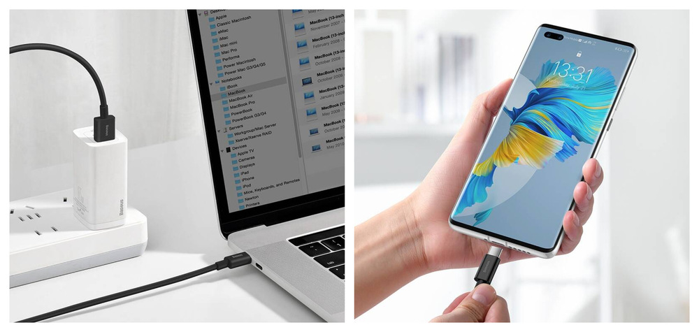 Kabel Baseus Superior Series USB/USB-C 66W, 2m černý